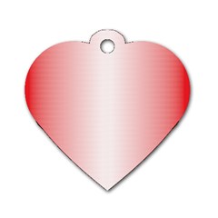 A Red And White Background With Small White Dots Dog Tag Heart (two Sides)