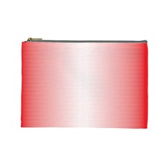 A Red And White Background With Small White Dots Cosmetic Bag (large) by catchydesignhill