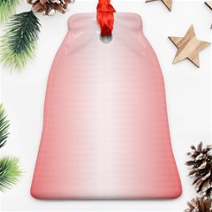 A Red And White Background With Small White Dots Bell Ornament (two Sides)