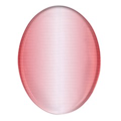 A Red And White Background With Small White Dots Oval Glass Fridge Magnet (4 Pack) by catchydesignhill