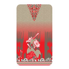 A Red And Beige Scarf With A Picture Of A Woman Holding A Tennis Racket Memory Card Reader (rectangular) by catchydesignhill