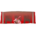 A Red And Beige Scarf With A Picture Of A Woman Holding A Tennis Racket Body Pillow Case (Dakimakura) Body Pillow Case