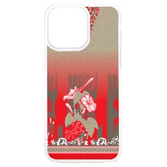 A Red And Beige Scarf With A Picture Of A Woman Holding A Tennis Racket Iphone 15 Pro Max Tpu Uv Print Case by catchydesignhill