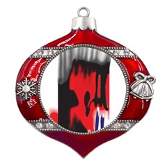 A Pair Of Shoes Sitting On Top Of A Floor Metal Snowflake And Bell Red Ornament