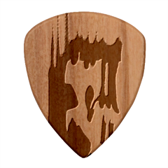 A Pair Of Shoes Sitting On Top Of A Floor Wood Guitar Pick (Set of 10)