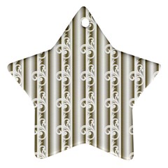 A White And Brown Striped Wallpaper With A Pattern Ornament (star) by catchydesignhill