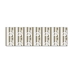 A White And Brown Striped Wallpaper With A Pattern Sticker Bumper (100 Pack) by catchydesignhill