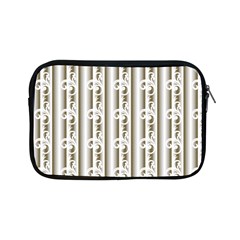 A White And Brown Striped Wallpaper With A Pattern Apple Ipad Mini Zipper Cases by catchydesignhill