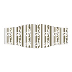 A White And Brown Striped Wallpaper With A Pattern Stretchable Headband by catchydesignhill