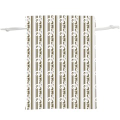 A White And Brown Striped Wallpaper With A Pattern Lightweight Drawstring Pouch (xl) by catchydesignhill