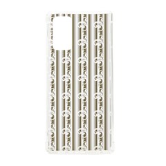 A White And Brown Striped Wallpaper With A Pattern Samsung Galaxy Note 20 Tpu Uv Case by catchydesignhill