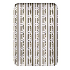 A White And Brown Striped Wallpaper With A Pattern Rectangular Glass Fridge Magnet (4 Pack) by catchydesignhill