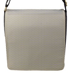 A Green And White Background With A Wavy Pattern Flap Closure Messenger Bag (S)