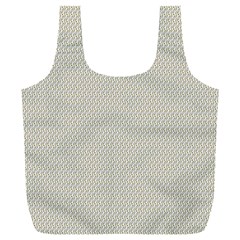 A Green And White Background With A Wavy Pattern Full Print Recycle Bag (XXL)