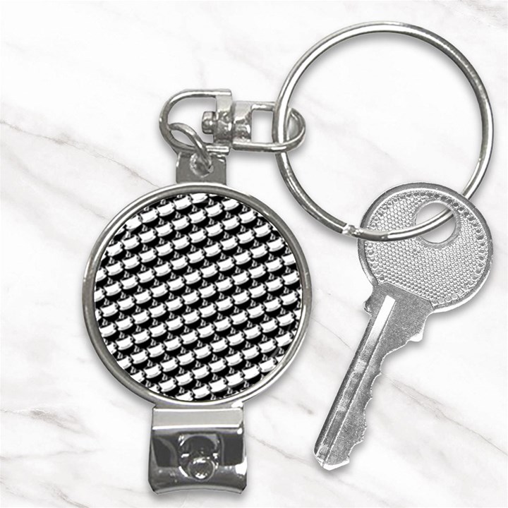 Stylish Coffee Cup Pattern Nail Clippers Key Chain