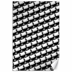 Stylish Coffee Cup Pattern Canvas 24  x 36 