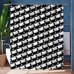 Stylish Coffee Cup Pattern Shower Curtain 60  X 72  (medium)  by ExtraGoodSauce