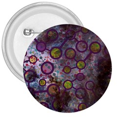 Abstract Molecular Space Art 3  Buttons by ExtraGoodSauce