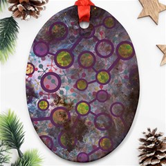 Abstract Molecular Space Art Ornament (oval)