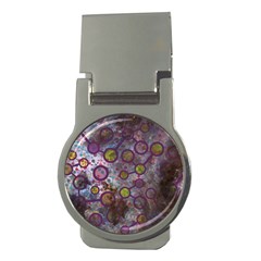 Abstract Molecular Space Art Money Clips (round)  by ExtraGoodSauce