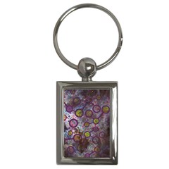 Abstract Molecular Space Art Key Chain (rectangle) by ExtraGoodSauce