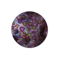 Abstract Molecular Space Art Rubber Coaster (round) by ExtraGoodSauce