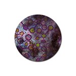 Abstract Molecular Space Art Rubber Round Coaster (4 pack) Front