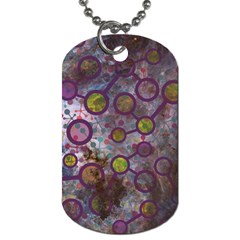 Abstract Molecular Space Art Dog Tag (one Side) by ExtraGoodSauce