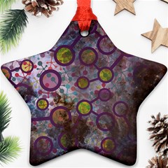 Abstract Molecular Space Art Star Ornament (two Sides)