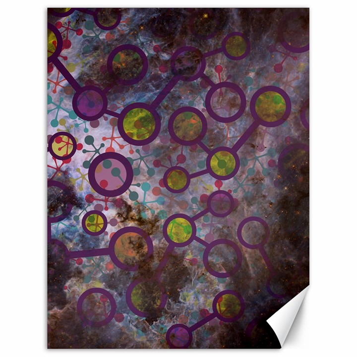 Abstract Molecular Space Art Canvas 18  x 24 