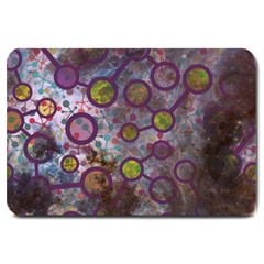 Abstract Molecular Space Art Large Doormat by ExtraGoodSauce