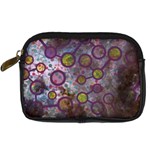 Abstract Molecular Space Art Digital Camera Leather Case Front