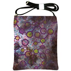 Abstract Molecular Space Art Shoulder Sling Bag by ExtraGoodSauce