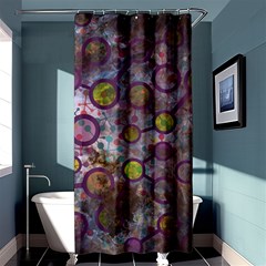 Abstract Molecular Space Art Shower Curtain 36  X 72  (stall)  by ExtraGoodSauce