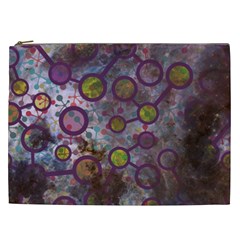 Abstract Molecular Space Art Cosmetic Bag (xxl) by ExtraGoodSauce