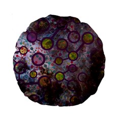 Abstract Molecular Space Art Standard 15  Premium Round Cushions by ExtraGoodSauce