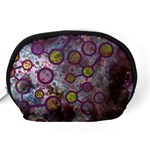 Abstract Molecular Space Art Accessory Pouch (Medium) Back