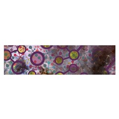 Abstract Molecular Space Art Oblong Satin Scarf (16  x 60 )