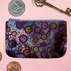 Abstract Molecular Space Art Large Coin Purse by ExtraGoodSauce