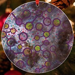 Abstract Molecular Space Art Uv Print Acrylic Ornament Round by ExtraGoodSauce