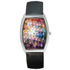 Cosmic Owls Pattern Barrel Style Metal Watch by ExtraGoodSauce