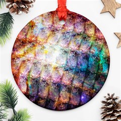 Cosmic Owls Pattern Round Ornament (two Sides)