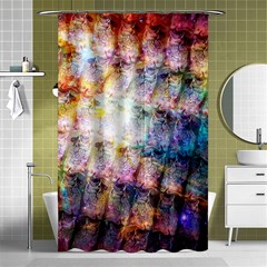 Cosmic Owls Pattern Shower Curtain 48  X 72  (small)  by ExtraGoodSauce