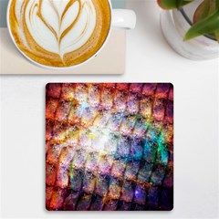 Cosmic Owls Pattern Uv Print Square Tile Coaster  by ExtraGoodSauce