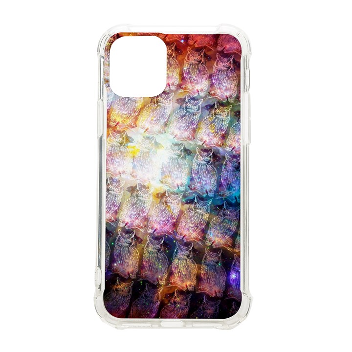 Cosmic Owls Pattern iPhone 11 Pro 5.8 Inch TPU UV Print Case