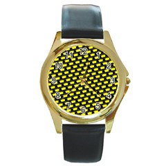 Royalty Inspired Crown Pattern Round Gold Metal Watch by ExtraGoodSauce