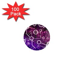 Cosmic Network Geometric Art 1  Mini Magnets (100 pack) 