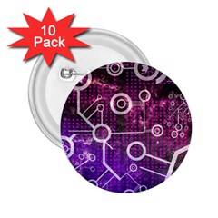 Cosmic Network Geometric Art 2.25  Buttons (10 pack) 