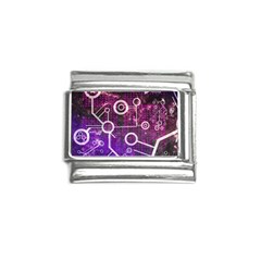 Cosmic Network Geometric Art Italian Charm (9mm)