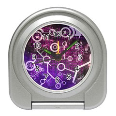 Cosmic Network Geometric Art Travel Alarm Clock